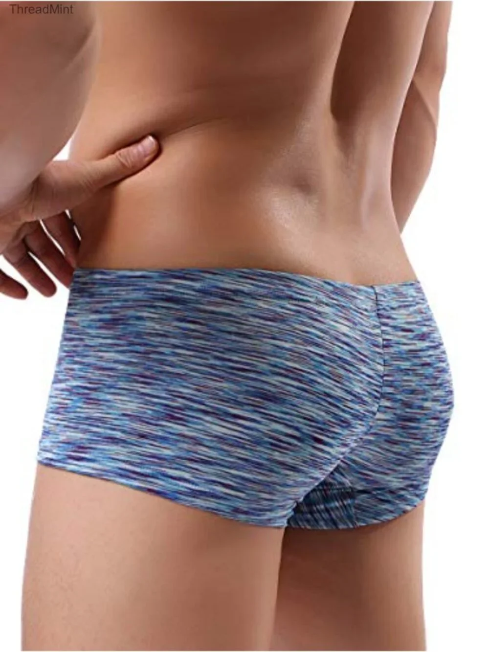 Men's Low Rise Boxer Briefs Stretch Microfiber Pouch Underwear